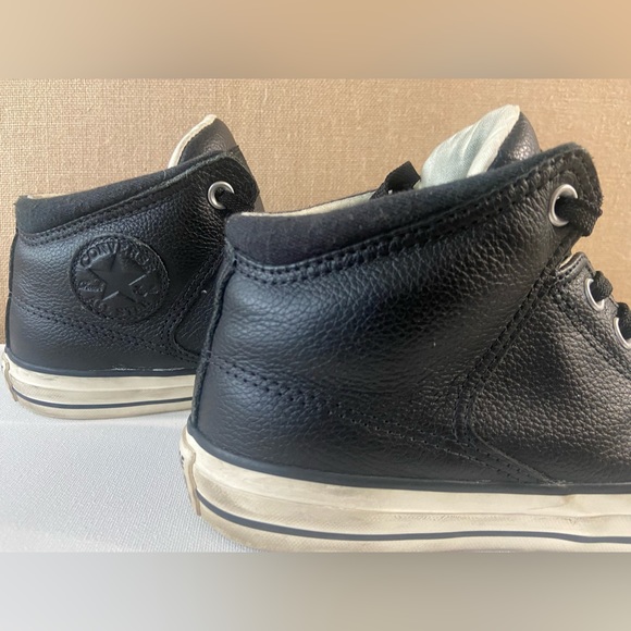 Converse (Unisex) Chuck Taylor ALL Star High Street HI black leather size M7/W9 - Picture 7 of 7